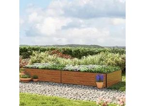 9120079966975 - GFP Halfsize 297 x 119 x 39 cm Hochbeet Holzoptik - (GFPV00546)