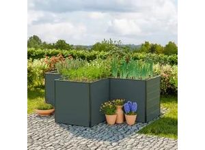 9120079967422 - GFP Hobby 225 x 225 x 77 cm Hochbeet Anthrazit - (GFPV00561)