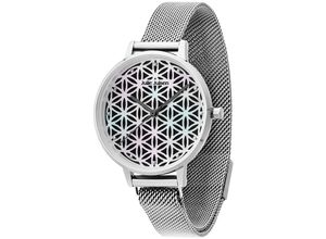 9120098058934 - Damenuhr Edelstahl silberfarben Attraction Flower of Life silver