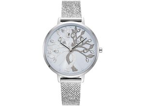 9120120092677 - Damenuhr Edelstahl silberfarben Tree of Love silver light blue