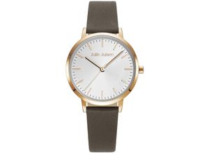 9120120093940 - Quarzuhr JULIE JULSEN Basic Line Rosé Mocca JJW1027RGL-11 Armbanduhren braun (dunkelbraun) Damen Quarzuhren Armbanduhr Damenuhr Mineralglas