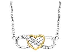 9120120096255 - Anhänger mit Kette 925 - Sterling Silber Zirkonia weiß 43cm Glänzend