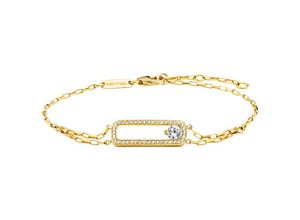 9120120097535 - Armband JULIE JULSEN 925 - Sterling Silber vergoldet 41 Zirkonia Armbänder Gr 19cm Silber 925 (Sterlingsilber) goldfarben (gold) Damen Armbänder