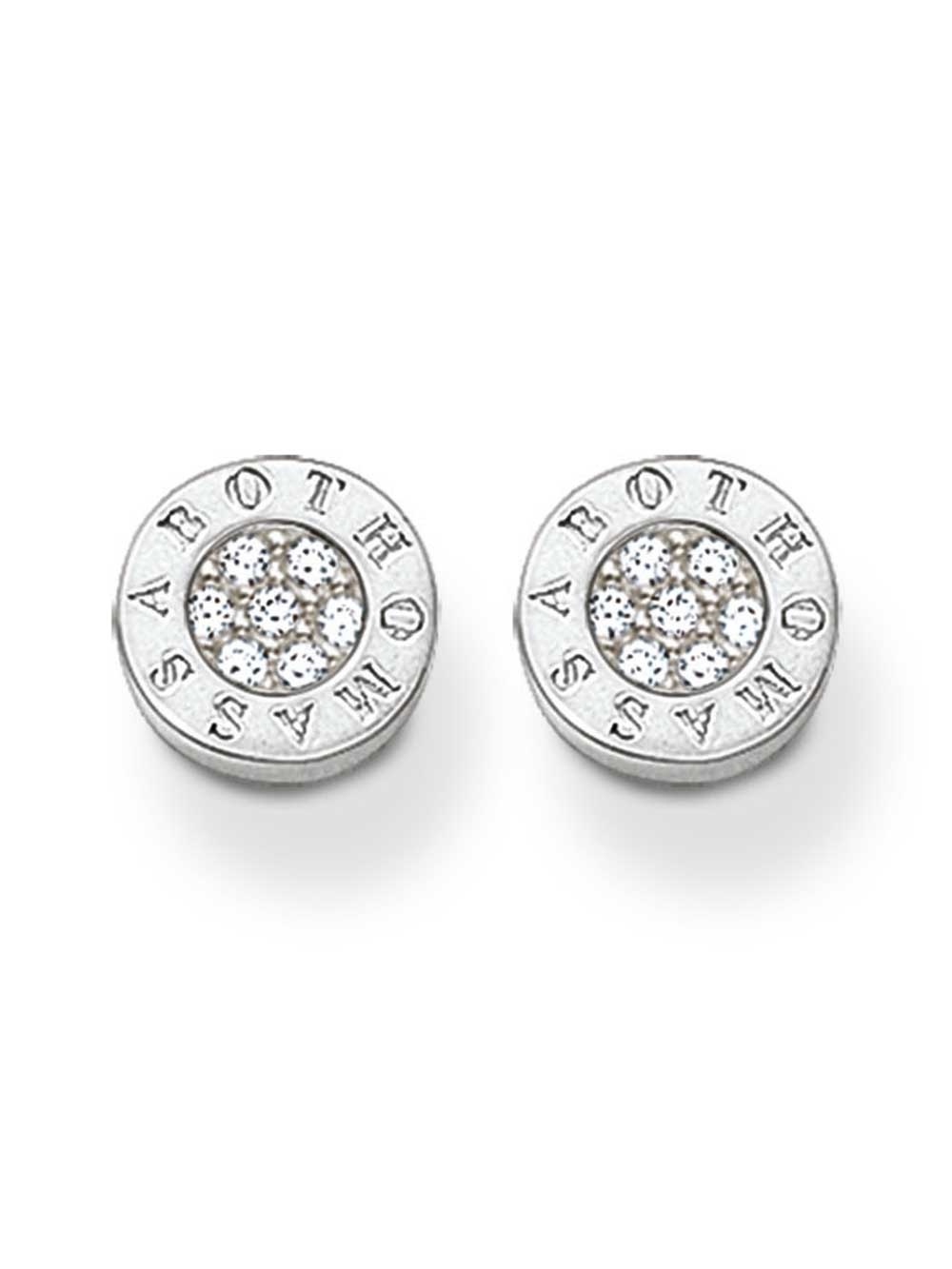 9120700908152 - Paar Ohrstecker THOMAS SABO Classic Pavé Schwarz Classic Weiß H1547-051-11 H1547-051-14 Ohrringe Gr Silber 925 (Sterlingsilber) bunt (silberfarben weiß kristallweiß) Damen Ohrstecker mit Zirkonia (synth)