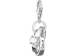 9120701015491 - Charm-Einhänger THOMAS SABO Eheringe 0673-051-14 Charms bunt (silberfarben weiß weiß) Damen mit Zirkonia (synth)