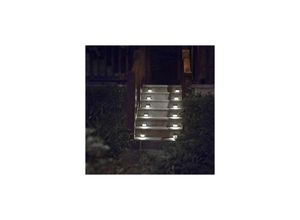 9122943318422 - Amirror Smart Ug - Solarleuchten für Treppen Zäune Wege LED-Leuchten wasserdicht für den Außenbereich weißes Licht 6er-Pack