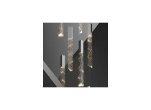 9122943319344 - Kristall-Kronleuchter – Chrom-Rundrahmen Einzelkopf 10 cm warmes Licht – Kronleuchter für Esszimmer Bar Wohnzimmer