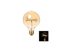 9122943319627 - Amirror Smart Ug - LED-Glühbirne E27 Filament G125 LOVE-3W-E27-220V-Bulb Single Amber