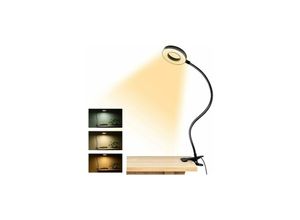 9122943322108 - Amirror Smart Ug - Klemm-Leseleuchte USB-LED-Schreibtischlampe 3-Farben-Modus-Licht Augenschutz-Buch-Clip-Lampe 360 Grad flexible