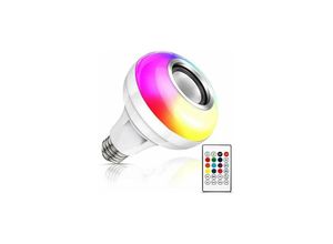 9122943372561 - Amirror Smart Ug - Musik-LED-Glühbirne E27 Bluetooth-Lautsprecher RGB-Farbwechsel-Glühbirne mit USB-Anschluss und Fernbedienung für Party