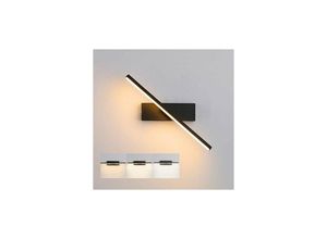 9122943374541 - Amirror Smart Ug - Dimmbare LED-Innenwandleuchte 330° drehbar moderne Wandleuchte 6 w Aluminium verstellbare Wandlampe schwarze