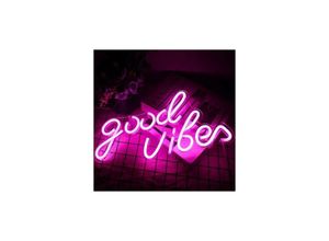 9122943376705 - Amirror Smart Ug - Neon-LED-Lichtschild mit Acrylsockel USB-betriebenes dekoratives Neonschild (rosa)