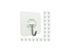 9122943400257 - Amirror Smart Ug - 24er-Pack Wandhaken zum Aufhängen robuste selbstklebende Haken 33 lbs (max) transparente wasserdichte Haken für Schlüssel