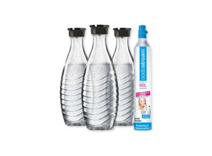 9123989609055 - SodaStream Reservezylinder + 3 x Glaskaraffe