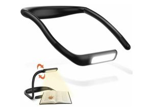 9130872147938 - Tovbmup - Hals Leselampe Buch Schreibtischlampe 3 Farben und Helligkeit Einstellbar led Buchlampe  1800mAh Akku 4000k-6000K 300lm zum Lesen