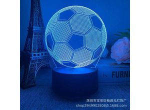 9130872149659 - Fuball Nachtlicht 3D led Optische Lampe Nachtlicht Kind Nacht Lampe Nachttisch Nachttisch Spielzeug und Geschenk für Jungen Mdchen 16 Farben ndern