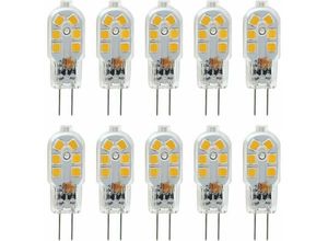 9130872250133 - Tovbmup - 12 v G4 LED-Lampe 1 w entspricht 10 w Halogenlampe 200 lm flimmerfrei 3000 k warmweiß 360 ° Abstrahlwinkel nicht dimmbar 10 Stück