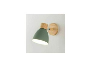 9130872252724 - Tovbmup - Nordic Metall Eisen Makronen Nachttisch Wandlampe moderne einfache E27 Wandlampe mit Holzsockel Büro Wanddekoration Wandlampe