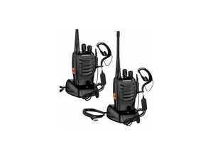 9130872258719 - 2X Walkie Talkies Sayapeiy BF-888S Zwei-Wege-Funkgerät 1500 mAh 16 Kanäle 1–3 km Reichweite wiederaufladbarer Funkempfang mit Dual-Hand-Headset