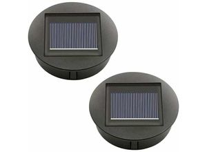 9130872258771 - Tovbmup - 2er-Pack Ersatz-Solarleuchten mit LED-Solarpanel-Ersatzabdeckung Außenbeleuchtung Gartendekoration