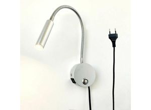 9130872260057 - Tovbmup - Dimmbare Touch-Wand-Leselampe LED-Kopfteil-Leselampe mit USB-Anschluss und Schalter flexible Schwanenhalslampe mit Stecker