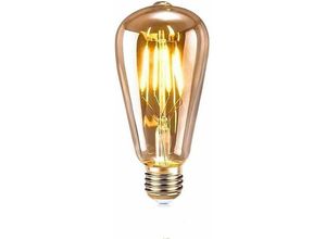 9130872261290 - Led Edison Glühbirne 1 Stück E27 led Glühbirne Vintage Deko Lampe Retro Edison Antik Glühbirne Lampe ST64 4W Warmweiß led Filament für Restaurant