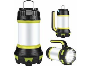 9130872301019 - Wiederaufladbare LED-Laterne wiederaufladbare USB-Camping-Laterne 360 ° 6-Modus-Beleuchtung IP65 wasserdicht tragbar zum Aufhängen für Camping