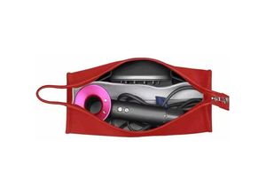 9130872307745 - Red-Reise-Aufbewahrungstasche für Dyson Airwrap Supersonic Haartrockner und Zubehör (Rot-wasserdichtes PU-Leder)