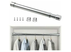 9130872332594 - Ausziehbare Kleiderstange aus Edelstahl 51 cm bis 80 cm verstellbare Teleskop-Gardinenstange korrosionsbeständig ausziehbare Kleiderstange für