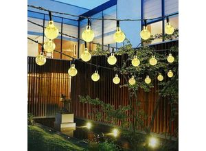 9130872334130 - Tovbmup - Solar-Lichterkette für den Außenbereich 50 Stück wasserdichte LED-Lichterkette für Innen Außen Garten Terrasse Balkon Hochzeit Party