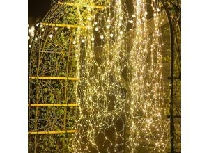 9130872339050 - Tovbmup - 10 Stränge 100 led Solarbetriebene Lichterketten Wasserdicht Dekorative Goldene Kupferdraht Lichterketten für Garten Weihnachtsbaum