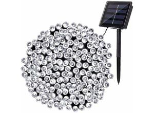 9130872347765 - Tovbmup - Solar-Lichterkette für den Außenbereich 22 m 200 LEDs 8 Modi (kaltweiß)