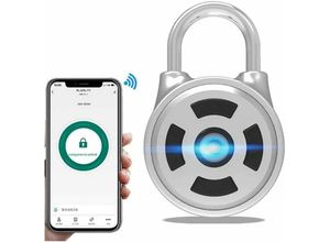 9130872350703 - Bluetooth-Schloss Fingerabdruck-Vorhängeschloss mobile App IP66 wasserdicht schlüsselloses biometrisches Schloss für Schließfächer Büro Schule