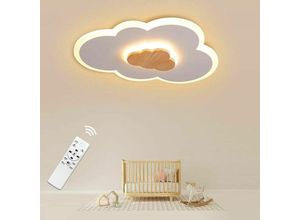 9130872351793 - Tovbmup - Deckenleuchte 20W 40cm Cloud led Fernbedienung Dimmbar 3000K - 6000K Modernes Weiß Kinderzimmer Schlafzimmer