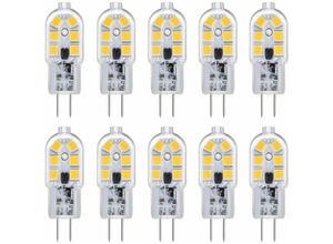 9130872352004 - Tovbmup - 10 Stück G4 LED-Glühbirne 12 v 2 w Kaltweiß 6000 k 200 lm Wohnmobil Küchenabdeckung Nicht dimmbar