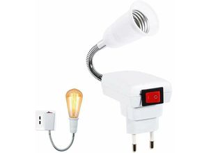 9130872353131 - Tovbmup - E27-Sockel kabelloser Schalter 360 Grad dimmbar LED-Leuchtmittel für Büro Schlafzimmer Nachttisch Leselampe ohne Leuchtmittel