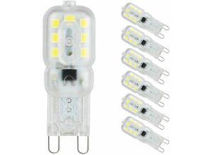 9130872353254 - Tovbmup - G9 kaltweiße Glühbirne 6000KG9 led 3 w entspricht einer 33 w Halogenlampe ac 220–240 v – 360° Abstrahlwinkel 6 Stück