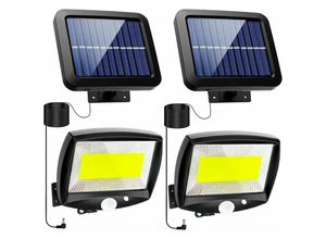 9130872353940 - Tovbmup - Drahtloses Solarlicht für den Außenbereich Bewegungsmelder IP65 wasserdicht LED-Flutlicht 3 Modi Garten Terrasse Garage