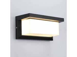 9130872353995 - Tovbmup - Moderne Außenwandleuchte led 18W Wasserdicht IP66 Anthrazit Aluminium Beleuchtung Deko Licht