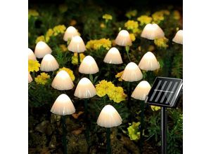 9130872354428 - Tovbmup - Outdoor Solar Gartenleuchte 12 Stück led Lichterkette Pilzform Gartendekoration Warmweiß