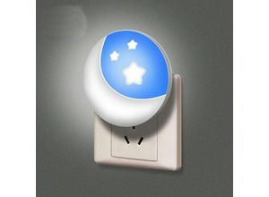 9130872354701 - 2 Stück Nachtlichtsockel mit Lichtsensor LED-Nachtlichter für Kinder Nachtlampen automatische Mond- und Sternenbeleuchtung für Schlafzimmer