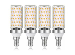 9130872354923 - Tovbmup - E14 16W led Birne Warmweiß 3000K 1600lm Halogenlampe Äquivalent E14 100W 120W ac 230V nicht dimmbar 4St