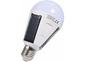 9130872355814 - Tovbmup - LED-Solar-Glühbirne E27 ip 65 tragbare Notfall-LED-Glühbirne mit Haken (12 w)