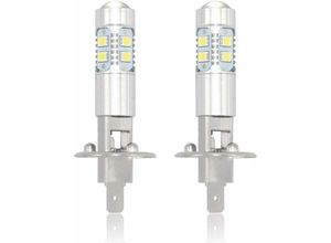 9130872355951 - Tovbmup - H1 led Scheinwerferbirnen 6000K Super White Nebelscheinwerfer 100W 2400LM Tagfahrlicht drl 360° Strahlbirnen Lampe (2er Set)