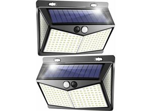 9130872356446 - Solarleuchte Außen led Außenleuchte mit Bewegungssensor IP65 Solarbetriebene LED-Spotleuchte Außen Außenbeleuchtung mit Sensor Wandleuchte für