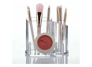 9130872357504 - Tovbmup - Make-up-Organizer Pinselhalter 3-teiliger Acryl-Kosmetik-Aufbewahrungskoffer für Zuhause Büro Badezimmer