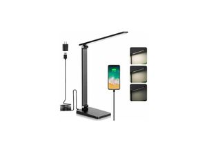 9130872385668 - Tovbmup - LED-Schreibtischlampe Schreibtischlampe mit USB-Ladeanschluss Schreibtischlampe für das Home Office dimmbare Schreibtischlampe mit 5