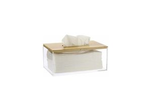 9130872386245 - Rechteckige Tissue-Box-Abdeckung – dekorativer transparenter Acryl-Tissue-Box-Halter stilvoller Kosmetiktuch-Halter für Kommode Badezimmer