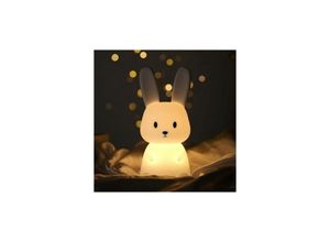 9130872387013 - Tovbmup - Nachtlicht Baby Bunny led Nachtlicht Baby Rechargeable usb Rabbit Touchscreen Portable Silicone Lamp 7 Changes of Light Girl Boycon Geschenk