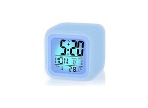 9130872387372 - Kinderwecker Junge Mädchen Digitaler Wecker mit siebenfarbigem LED-Nachtlicht und Weckerfunktion für Schule Geburtstag Weihnachtsgeschenke